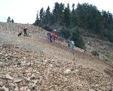 Photo taken at top launch in March 2001 from the location of the old knoll that had been quarried away over 25 years.