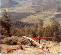 Hiking to the Slot "official" opening. Left to right Steve Bissett, Jeff Van Datta, Doug Hildreth, Leonard Leslie, Ken Hill. Bill Shaw took the photo.